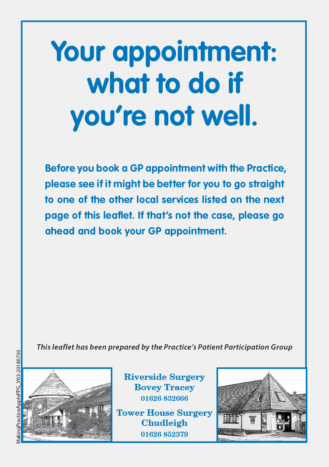 Click here for the Getting Appointments Leaflet