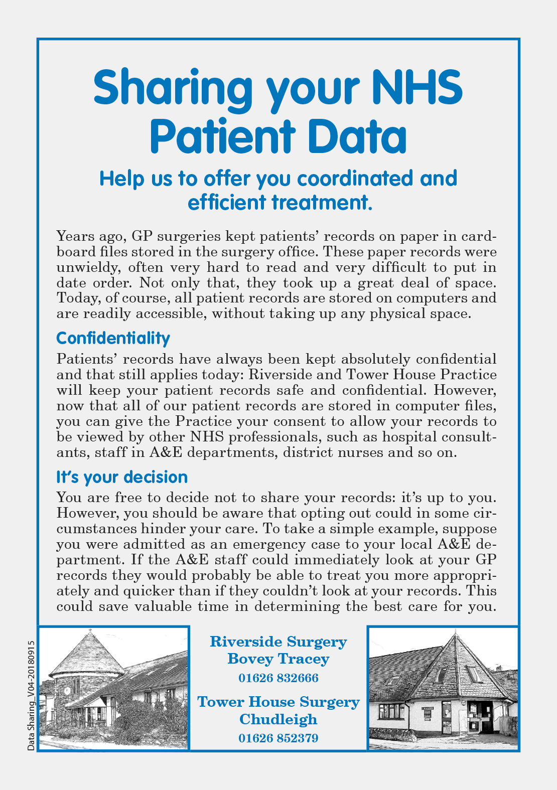 Click here for the Sharing Your Data Leaflet